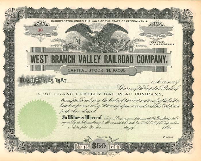 West Branch Valley Railroad Co.